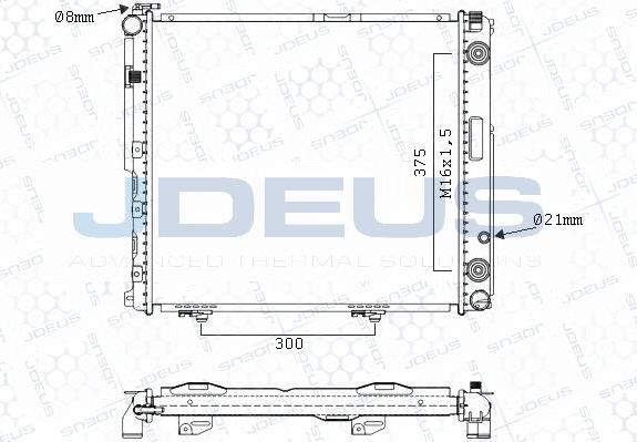 Jdeus M-0170460 - Radiateur, refroidissement du moteur cwaw.fr