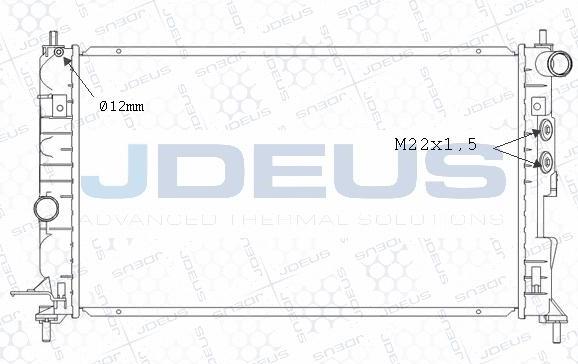 Jdeus M-0200681 - Radiateur, refroidissement du moteur cwaw.fr