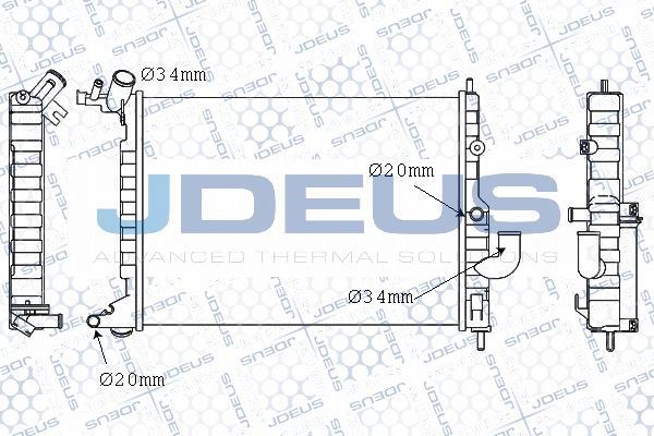 Jdeus M-020033A - Radiateur, refroidissement du moteur cwaw.fr