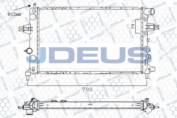 Jdeus M-0200780 - Radiateur, refroidissement du moteur cwaw.fr