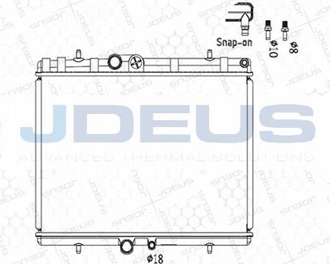 Jdeus M-0210400 - Radiateur, refroidissement du moteur cwaw.fr