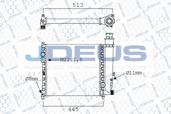 Jdeus M-0210010 - Radiateur, refroidissement du moteur cwaw.fr