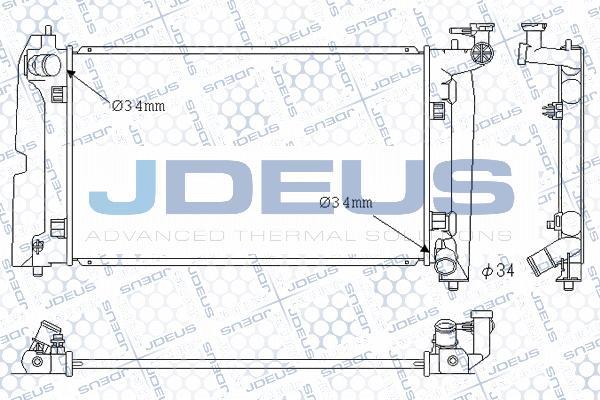 Jdeus M-0280090 - Radiateur, refroidissement du moteur cwaw.fr