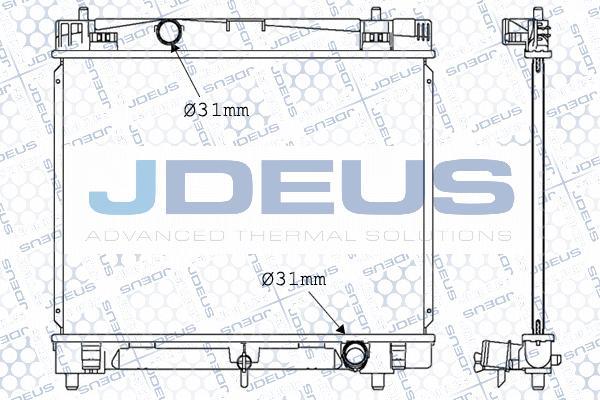 Jdeus M-0280030 - Radiateur, refroidissement du moteur cwaw.fr