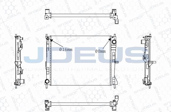 Jdeus M-0230870 - Radiateur, refroidissement du moteur cwaw.fr