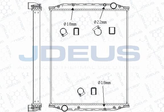 Jdeus M-117131B - Radiateur, refroidissement du moteur cwaw.fr