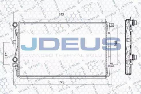 Jdeus RA0010301 - Radiateur, refroidissement du moteur cwaw.fr