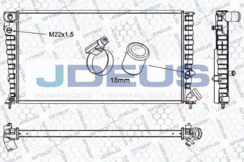 Jdeus RA0070130 - Radiateur, refroidissement du moteur cwaw.fr