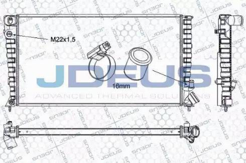 Jdeus RA0070120 - Radiateur, refroidissement du moteur cwaw.fr