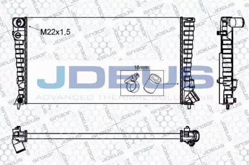 Jdeus RA0070200 - Radiateur, refroidissement du moteur cwaw.fr