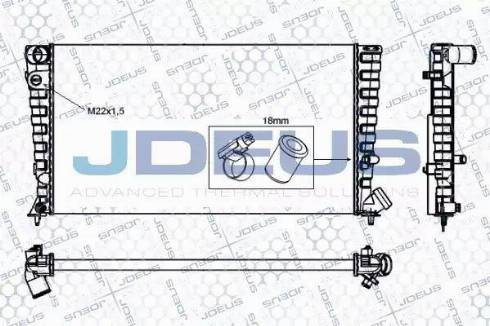 Jdeus RA0070210 - Radiateur, refroidissement du moteur cwaw.fr