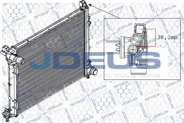 Jdeus RA0111230 - Radiateur, refroidissement du moteur cwaw.fr