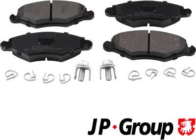 JP Group 4163600710 - Kit de plaquettes de frein, frein à disque cwaw.fr