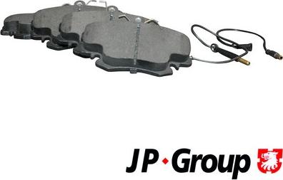 JP Group 4163603110 - Kit de plaquettes de frein, frein à disque cwaw.fr