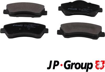 JP Group 4163607710 - Kit de plaquettes de frein, frein à disque cwaw.fr