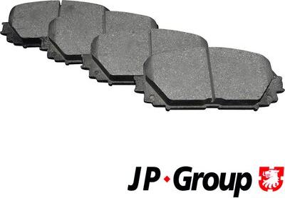 JP Group 4863601610 - Kit de plaquettes de frein, frein à disque cwaw.fr