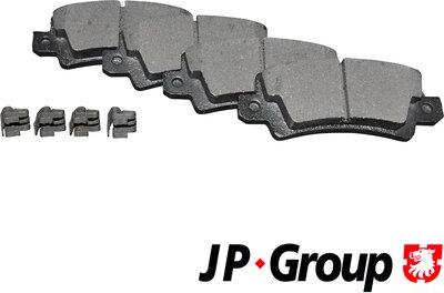 JP Group 4863701310 - Kit de plaquettes de frein, frein à disque cwaw.fr