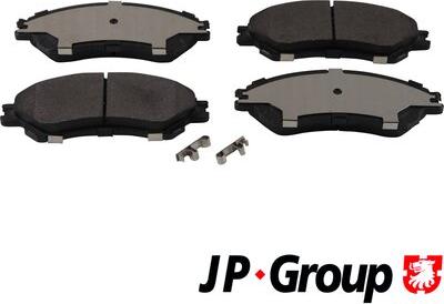 JP Group 4763604510 - Kit de plaquettes de frein, frein à disque cwaw.fr