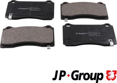 JP Group 6563610110 - Kit de plaquettes de frein, frein à disque cwaw.fr