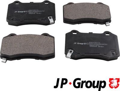 JP Group 6563705110 - Kit de plaquettes de frein, frein à disque cwaw.fr