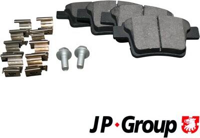 JP Group 1563700510 - Kit de plaquettes de frein, frein à disque cwaw.fr