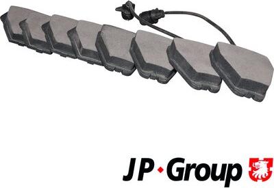 JP Group 1163602710 - Kit de plaquettes de frein, frein à disque cwaw.fr