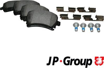 JP Group 1163705410 - Kit de plaquettes de frein, frein à disque cwaw.fr