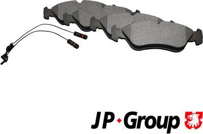 JP Group 1163705510 - Kit de plaquettes de frein, frein à disque cwaw.fr