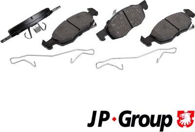 JP Group 1263607710 - Kit de plaquettes de frein, frein à disque cwaw.fr