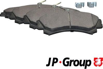 JP Group 3963600510 - Kit de plaquettes de frein, frein à disque cwaw.fr