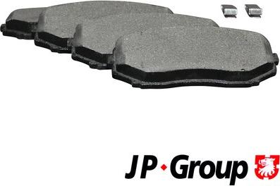 JP Group 3863600810 - Kit de plaquettes de frein, frein à disque cwaw.fr