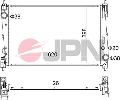 JPN 60C9018-JPN - Radiateur, refroidissement du moteur cwaw.fr