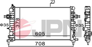 JPN 60C9034-JPN - Radiateur, refroidissement du moteur cwaw.fr