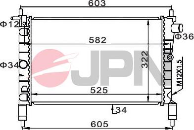 JPN 60C9030-JPN - Radiateur, refroidissement du moteur cwaw.fr