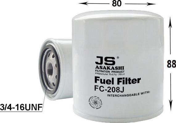 JS Asakashi FC208J - Filtre à carburant cwaw.fr