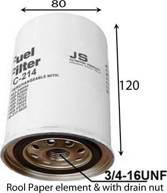 JS Asakashi FC214J - Filtre à carburant cwaw.fr