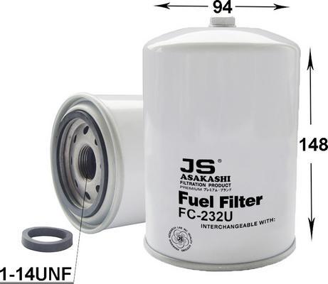 JS Asakashi FC232U - Filtre à carburant cwaw.fr