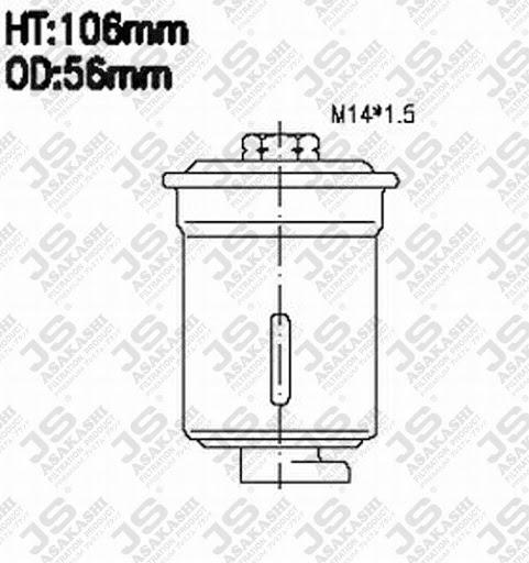 JS Asakashi JN6200 - Filtre à carburant cwaw.fr