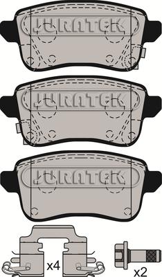 Juratek JCP4019 - Kit de plaquettes de frein, frein à disque cwaw.fr