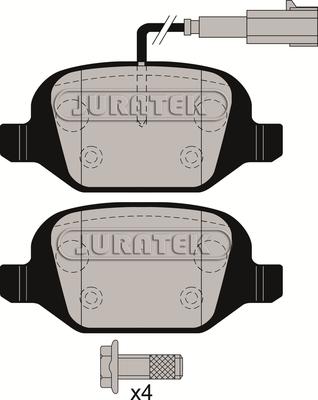 Juratek JCP4321 - Kit de plaquettes de frein, frein à disque cwaw.fr