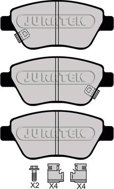 Juratek JCP4267 - Kit de plaquettes de frein, frein à disque cwaw.fr