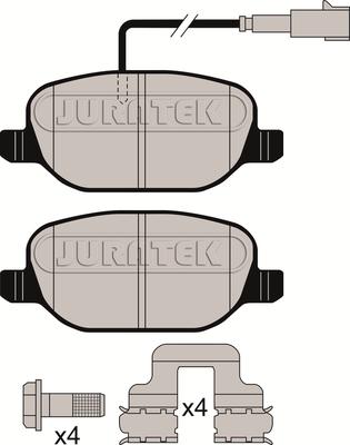 Juratek JCP098 - Kit de plaquettes de frein, frein à disque cwaw.fr