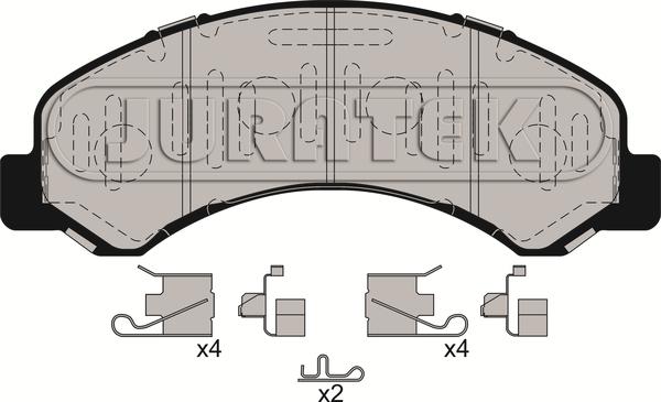 Juratek JCP010 - Kit de plaquettes de frein, frein à disque cwaw.fr