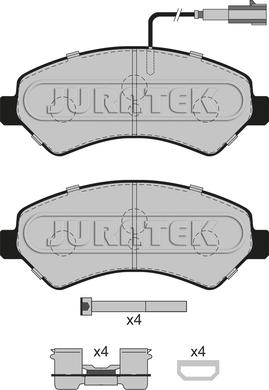 Juratek JCP022 - Kit de plaquettes de frein, frein à disque cwaw.fr