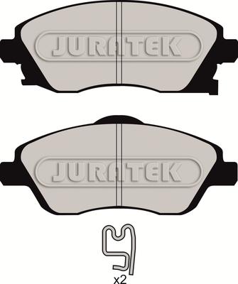 Juratek JCP1424 - Kit de plaquettes de frein, frein à disque cwaw.fr