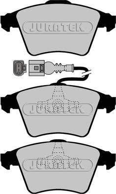 Juratek JCP1643 - Kit de plaquettes de frein, frein à disque cwaw.fr