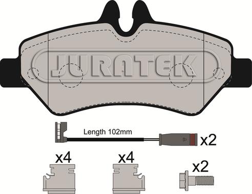 Juratek JCP116 - Kit de plaquettes de frein, frein à disque cwaw.fr