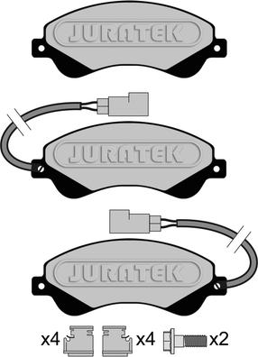 Juratek JCP117 - Kit de plaquettes de frein, frein à disque cwaw.fr