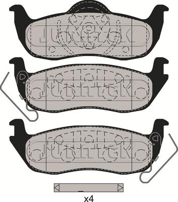 Juratek JCP135 - Kit de plaquettes de frein, frein à disque cwaw.fr