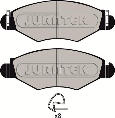 Juratek JCP1378 - Kit de plaquettes de frein, frein à disque cwaw.fr